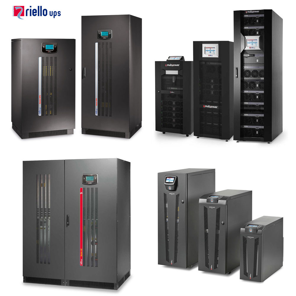 Riello Single-phase and three-phase UPS from 400 VA to 6.4 MVA, for applications ranging from home offices to large industrial plants to data centres.